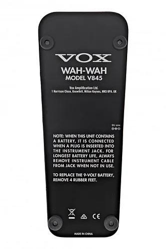 Vox WAH V845 Напольная гитарная педаль с эффектом вау-вау.